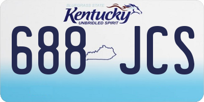 KY license plate 688JCS