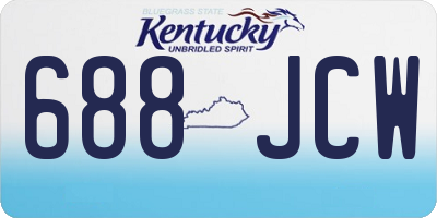 KY license plate 688JCW