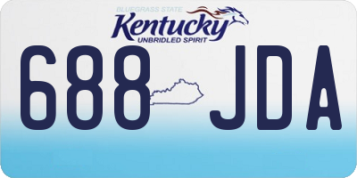 KY license plate 688JDA