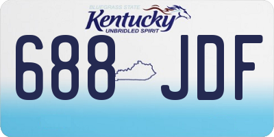 KY license plate 688JDF