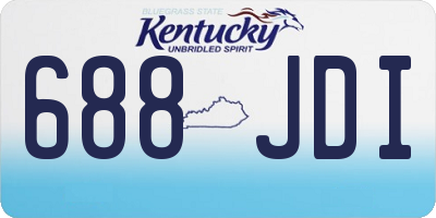 KY license plate 688JDI