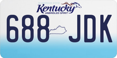 KY license plate 688JDK