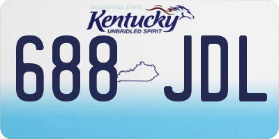 KY license plate 688JDL