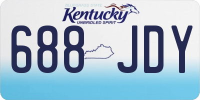 KY license plate 688JDY