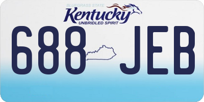 KY license plate 688JEB