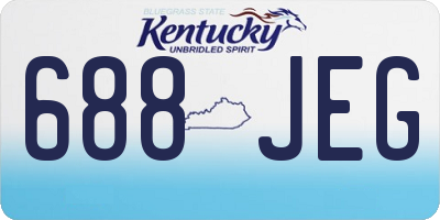 KY license plate 688JEG