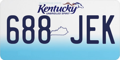 KY license plate 688JEK