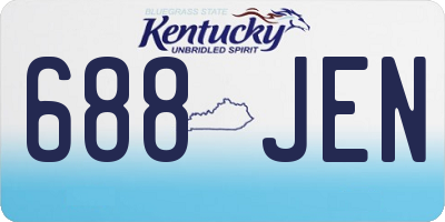KY license plate 688JEN