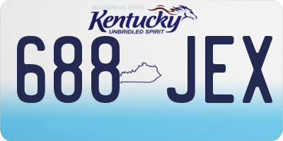KY license plate 688JEX