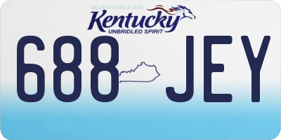 KY license plate 688JEY