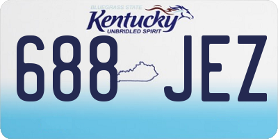 KY license plate 688JEZ