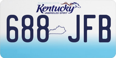 KY license plate 688JFB