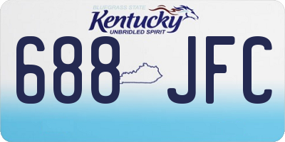 KY license plate 688JFC