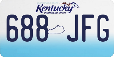 KY license plate 688JFG
