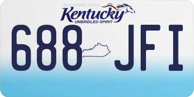 KY license plate 688JFI
