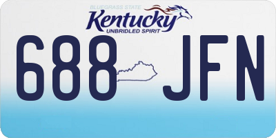 KY license plate 688JFN
