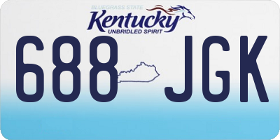 KY license plate 688JGK