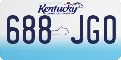 KY license plate 688JGO