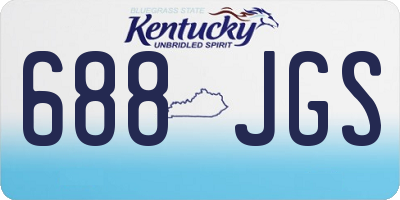 KY license plate 688JGS