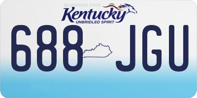 KY license plate 688JGU
