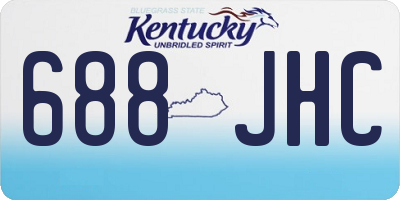 KY license plate 688JHC