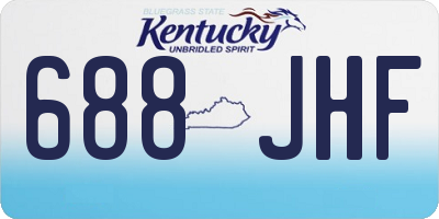 KY license plate 688JHF