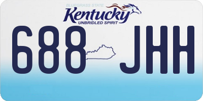 KY license plate 688JHH