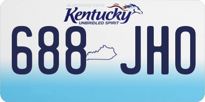 KY license plate 688JHO