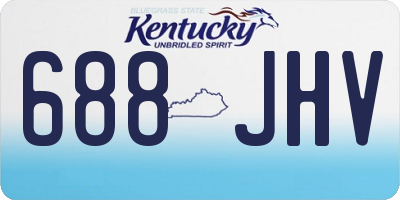 KY license plate 688JHV