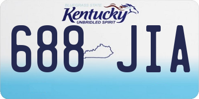 KY license plate 688JIA