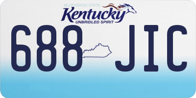 KY license plate 688JIC