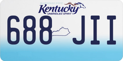 KY license plate 688JII