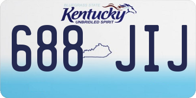 KY license plate 688JIJ