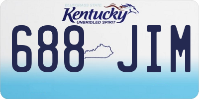 KY license plate 688JIM