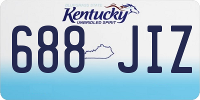 KY license plate 688JIZ
