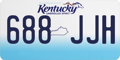 KY license plate 688JJH