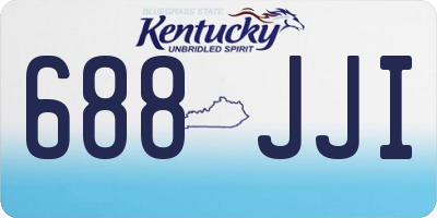 KY license plate 688JJI