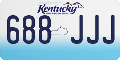 KY license plate 688JJJ