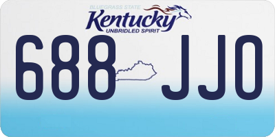 KY license plate 688JJO