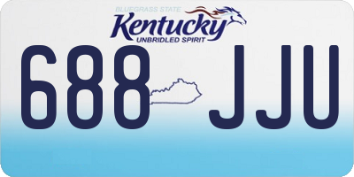 KY license plate 688JJU