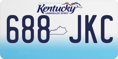 KY license plate 688JKC