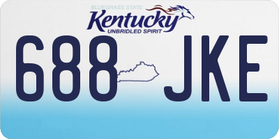 KY license plate 688JKE