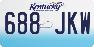 KY license plate 688JKW