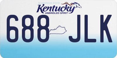 KY license plate 688JLK