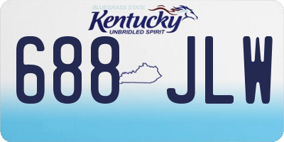 KY license plate 688JLW