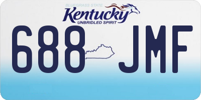 KY license plate 688JMF