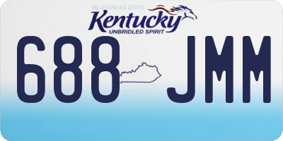 KY license plate 688JMM