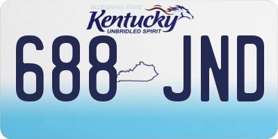 KY license plate 688JND