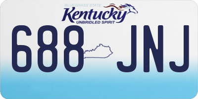 KY license plate 688JNJ