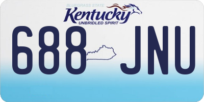KY license plate 688JNU